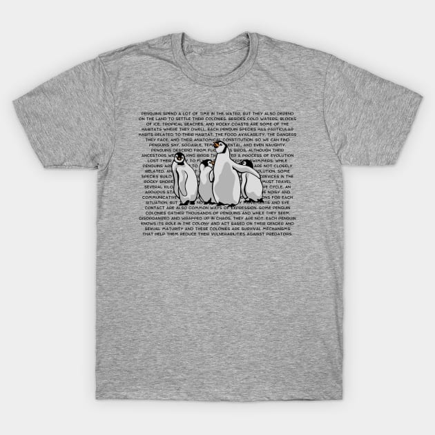 Penguin Facts T-Shirt by Slightly Unhinged